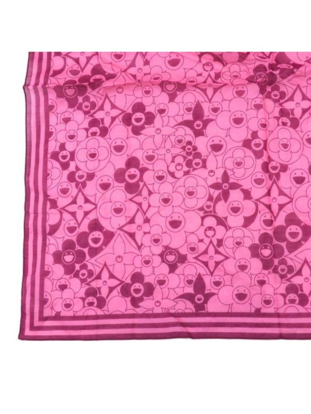 Louis Vuitton Bandana Scarf Cotton Pink - Picture 6 of 9
